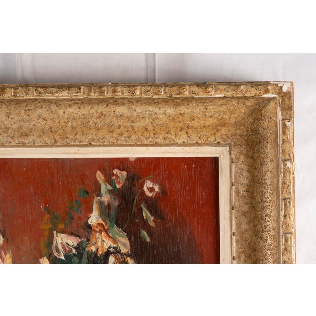 Georges Darel, Flowers No.2, 1941, Oil on Panel For Sale - Image 7 of 14