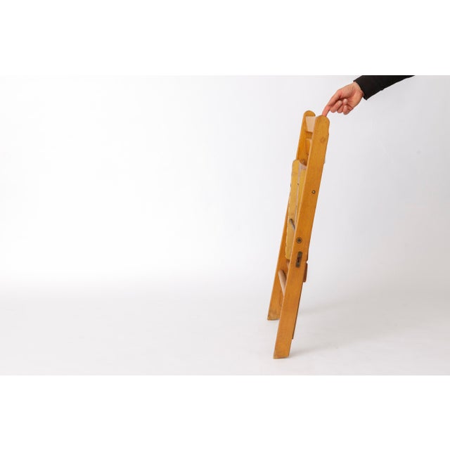 Mid-Century Modern German Beech Folding Chair, 1960s For Sale - Image 4 of 11