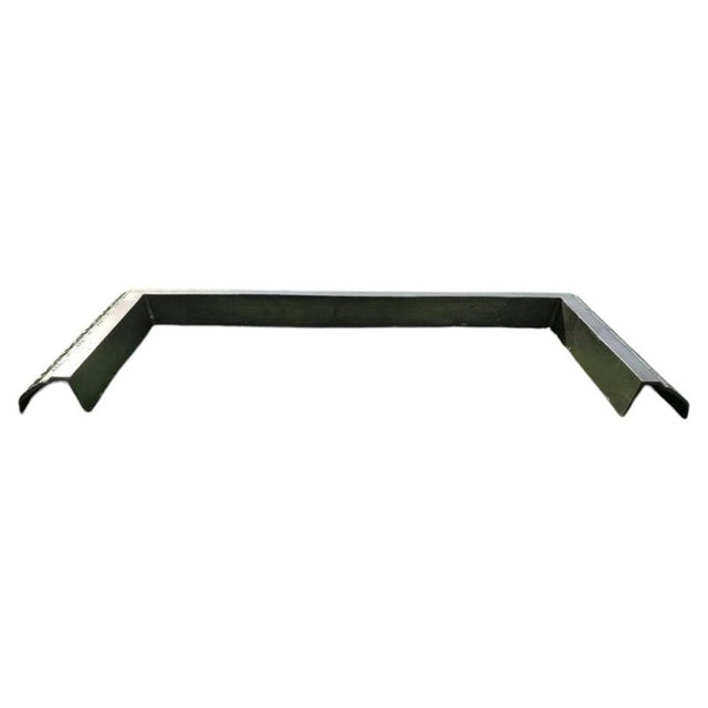 A handsome antique cast iron fireplace fender, distinguished by its substantial construction and beautifully crisp...
