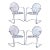 Francois Carre Cantilever Garden Chairs - Set of Four For Sale