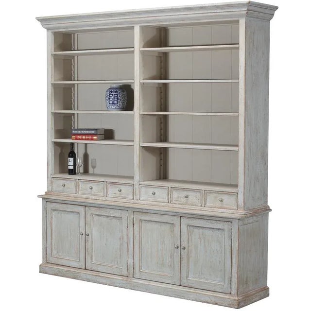 Overall measurements (inches) 97H x 93W x 21D Overall Condition is New. Material(s): Reclaimed Pine Style: Traditional....
