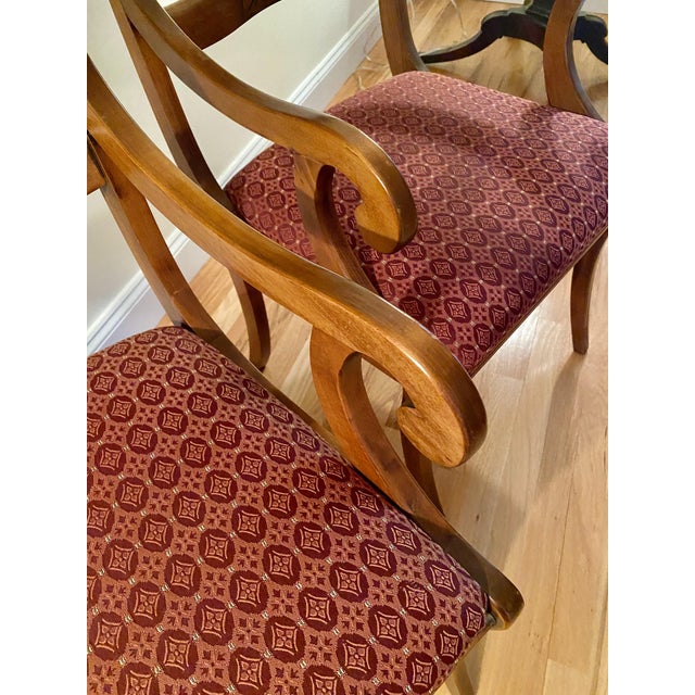 1960s Carved Wood, Rolled Arm Captain's Chairs For Sale In New York - Image 6 of 11