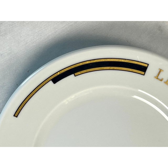 Black Vintage Sonia Rykiel Le Crillon Paris Porcelain Plate | Black & Gold Hotelware (19 Cm) For Sale - Image 8 of 12