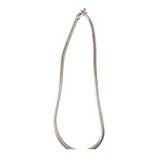 20th Century Sterling Silver Braided Necklace Rope Chain For Sale