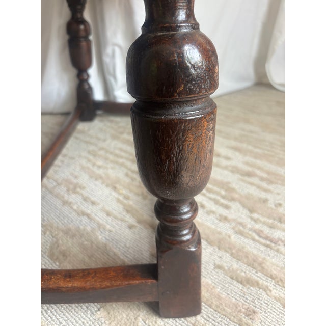 JacobeanStyle Oak Joint Stool, 19th Century For Sale In Philadelphia - Image 6 of 10