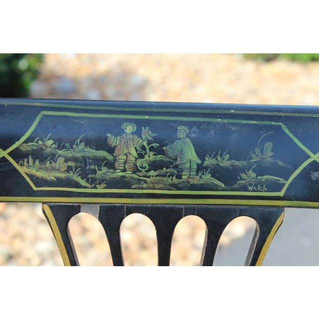 1940s Union National Chinoiserie Dining Room Chairs—Set of Three For Sale - Image 13 of 18