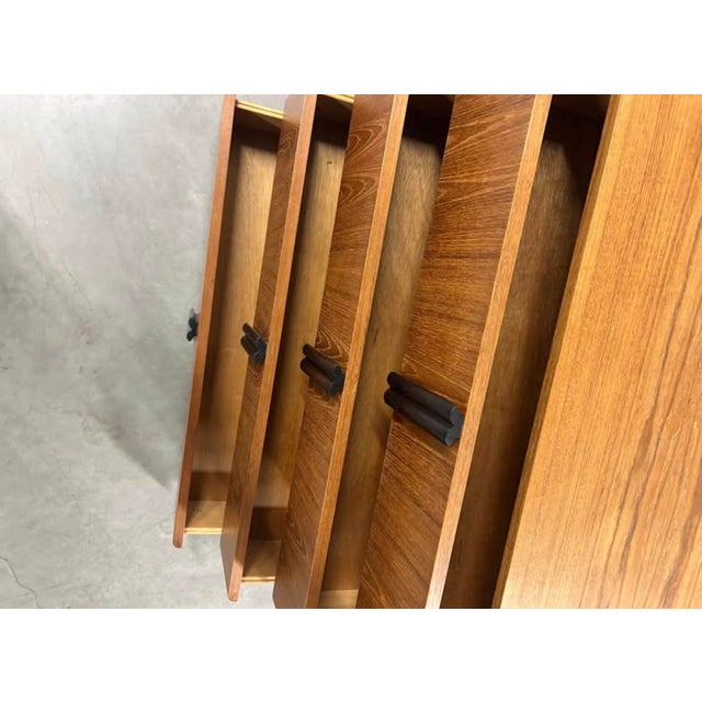 Wood 1960s Completely Restored Danish Modern Teak Chest For Sale - Image 7 of 8