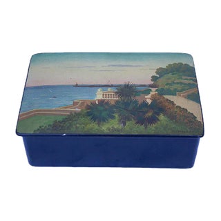 Decorative Landscape Palekh Box, 1930s For Sale