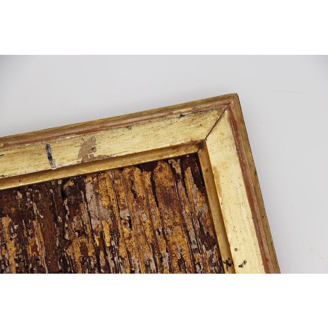 Gold 19th Century French Cast-Iron Lion Head Mounted on a Gilt Board and Frame For Sale - Image 8 of 15