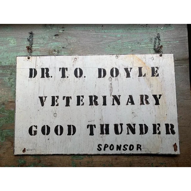 Charming vintage veterinarian Hand Painted Veterinary Sign Good Thunder Seller Managed Delivery to be shipped by seller...