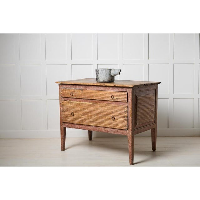 Antique Folk Art Rustic Chest of Drawers in Pine For Sale - Image 3 of 14