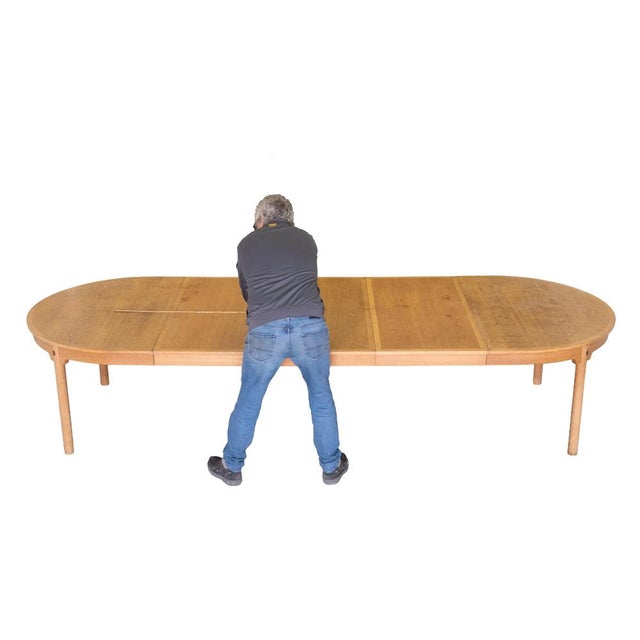 Large Model 142 Dining Table in Oak by Børge Mogensen for Karl Andersson & Söner, 1960s For Sale - Image 10 of 18