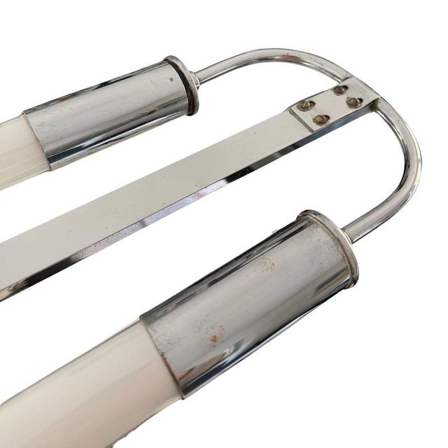 Streamline Modern Ceiling Lamp in Chrome with Neon Tubes, Germany, 1935 For Sale - Image 6 of 18
