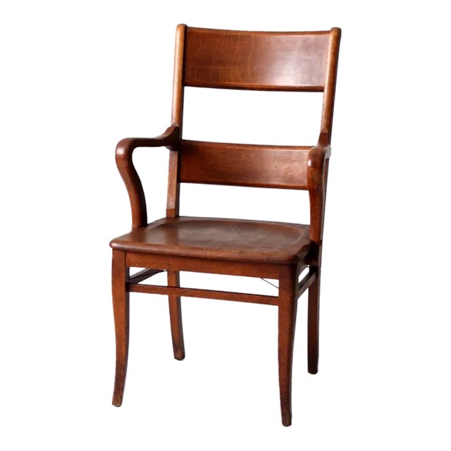 Antique Oak Office Chair For Sale