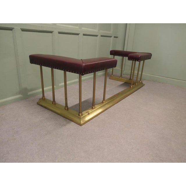 1900 - 1909 Art Deco Brass Fireside Bench, 1900 For Sale - Image 5 of 8