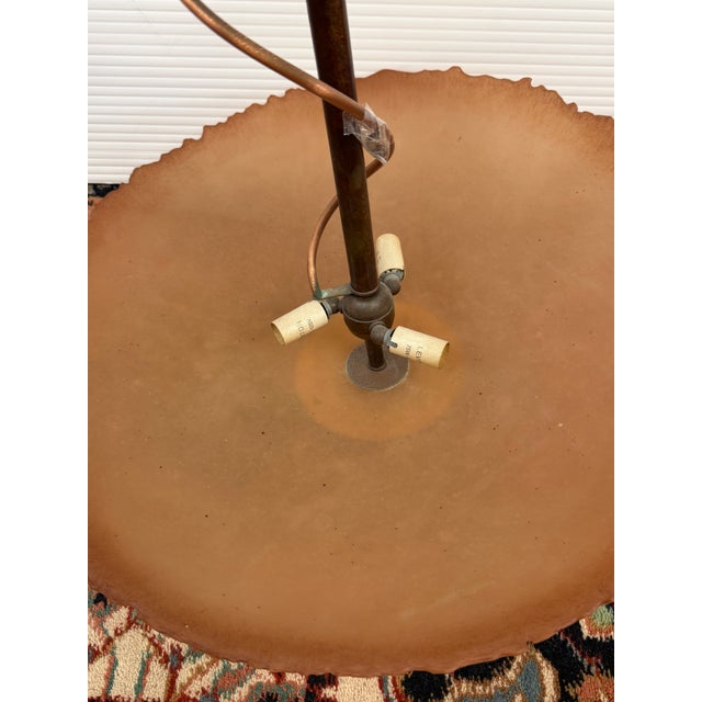 Lightspann Illumination Design Textured Amber Bowl Pendant For Sale - Image 4 of 12