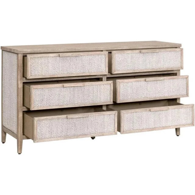 Transitional Malay 6-Drawer Double Dresser - Heirloom Quality by Essentials for Living For Sale - Image 3 of 11