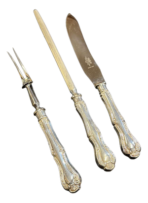 Russell Pattern Silver-Plated Carving Set by Mappin & Webb, Set of 3