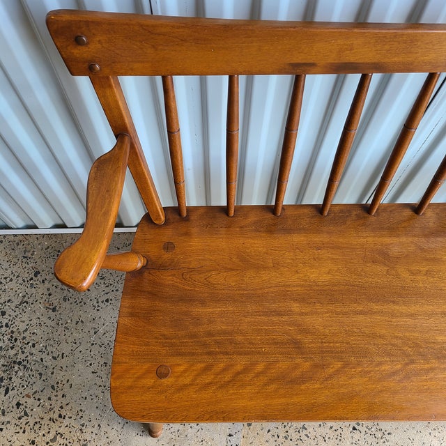 Ethan Allen Heirloom Maple Windsor Bench Chairish