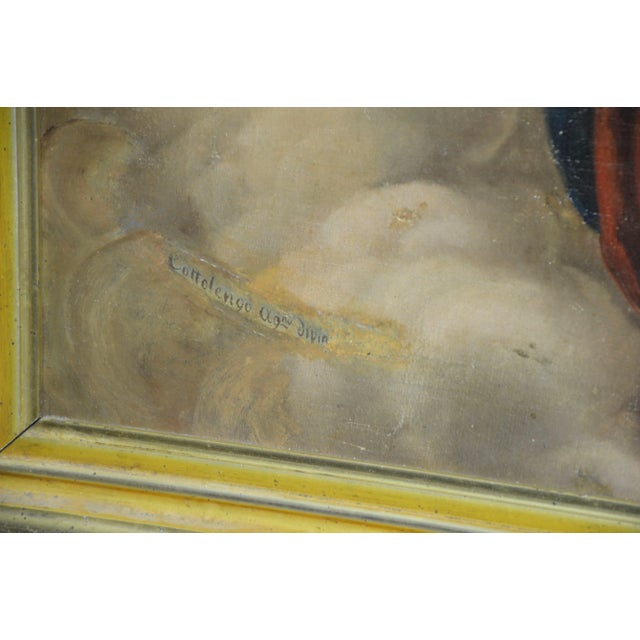 Agostino Cottolengo, Madonna with Child and Angels, Oil Painting on Canvas, Early 1800s For Sale - Image 12 of 15