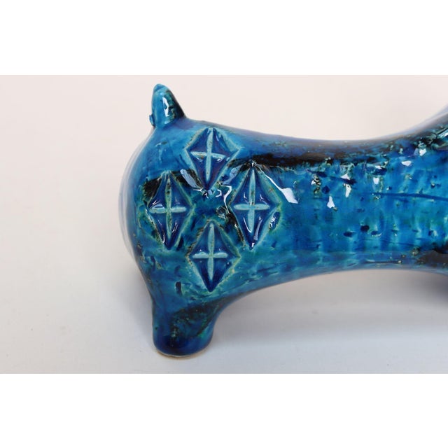 Italian Bitossi Rimini Blu Ceramic Horse by Aldo Londi for Flavia Ceramiche For Sale - Image 9 of 13