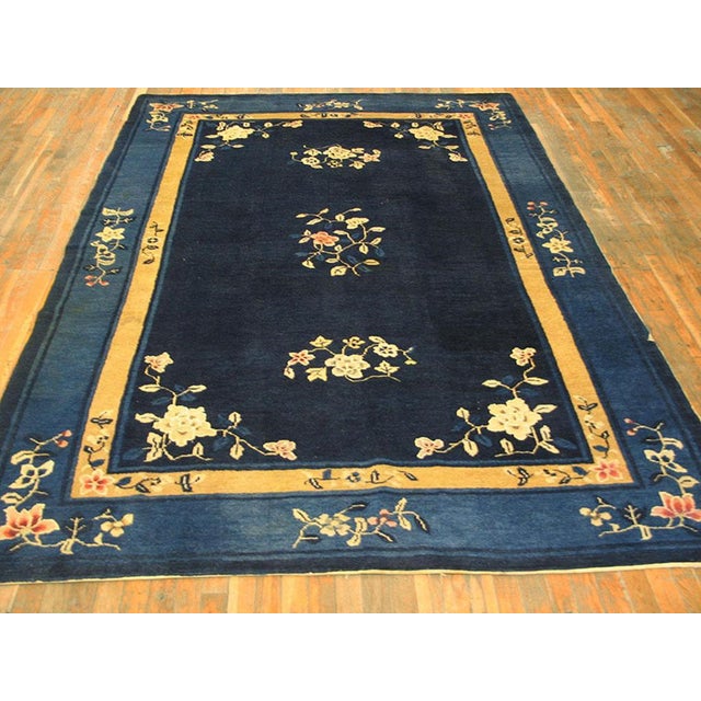 Antique Chinese Peking rug. Size: 6'4" x 8'8". Antique Chinese Chinese - Peking Blue 1930s Rug, Circa Date: 1930s. This...