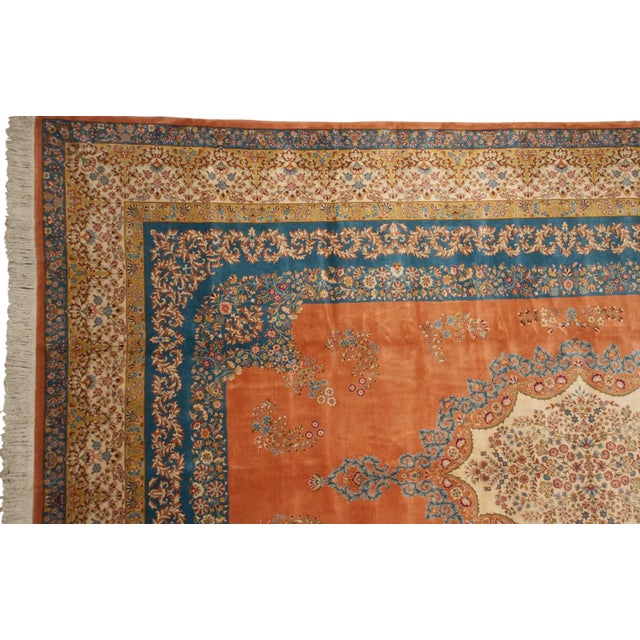 Vintage Bulgarian Kerman Design Rug - 11'8" X 18'2" For Sale - Image 4 of 8
