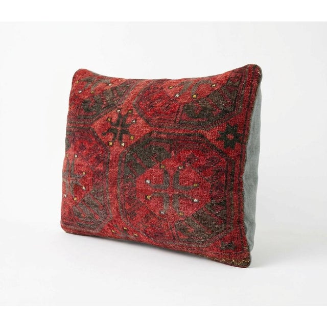 Mid-Century Modern Turkish Oushak Lumbar Rug Pillow Cover 16'' X 24'' For Sale - Image 3 of 4