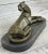 2020s Handcrafted Henry Moore Mountain Lion Bronze Sculpture Marble Base Figurine For Sale - Image 5 of 10