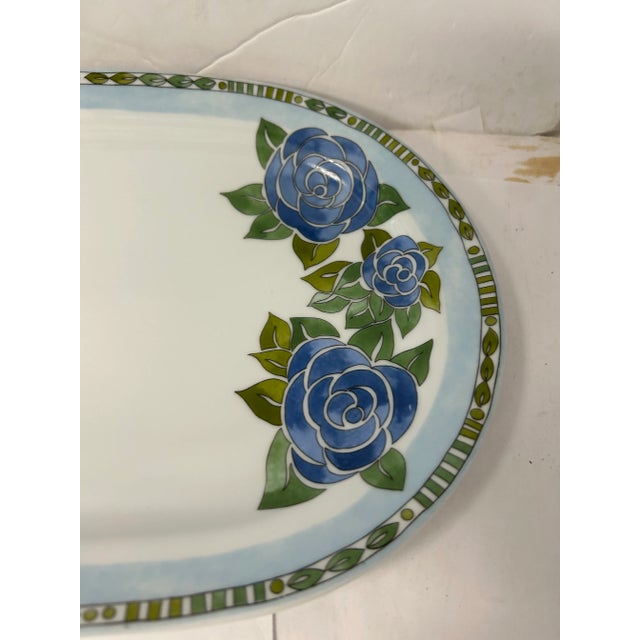 Traditional 1980s Dansk Danika Ceramic Oval Tray For Sale - Image 3 of 5