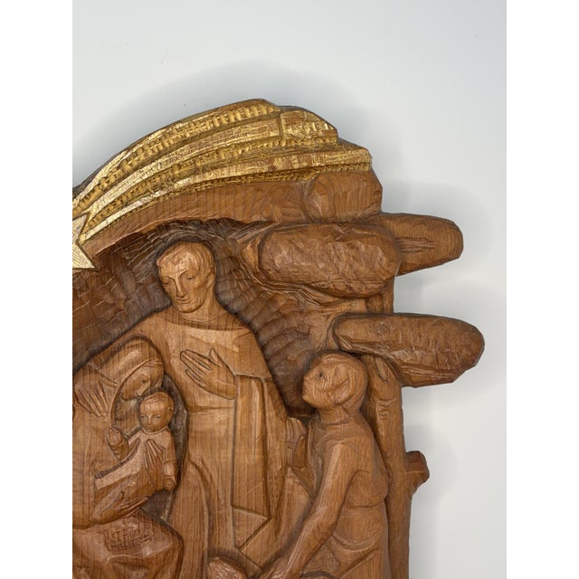 Flavio Pancheri, Italian Nativity Relief, 1970s, Chestnut For Sale - Image 18 of 18