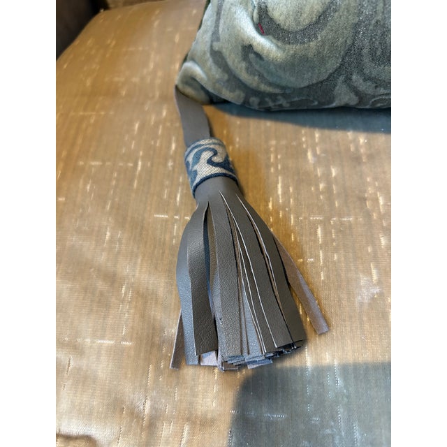 Mary Jane McCarty Designs Fortuny Printed Velvet Pillow For Sale - Image 4 of 4