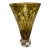 Amber Glass Vase. Vintage 1950s Pedestal Amber Glass Vase, Made in England For Sale