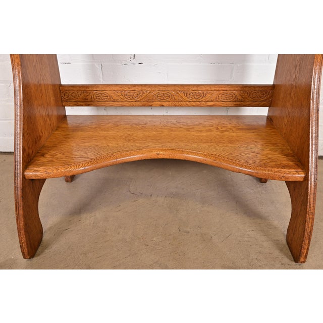 Stickley Brothers Style Antique Mission Oak Arts & Crafts Drop Front Secretary Desk, Circa 1900 For Sale - Image 10 of 15