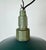 Mid-Century Modern Industrial Petrol Enamel Military Pendant Lamp with Cast Aluminium Top, 1960s For Sale - Image 3 of 17