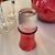 Raspberry Red Cranberry Glass Decanter 6 Port Glasses and Shot Glass Stopper For Sale - Image 8 of 14