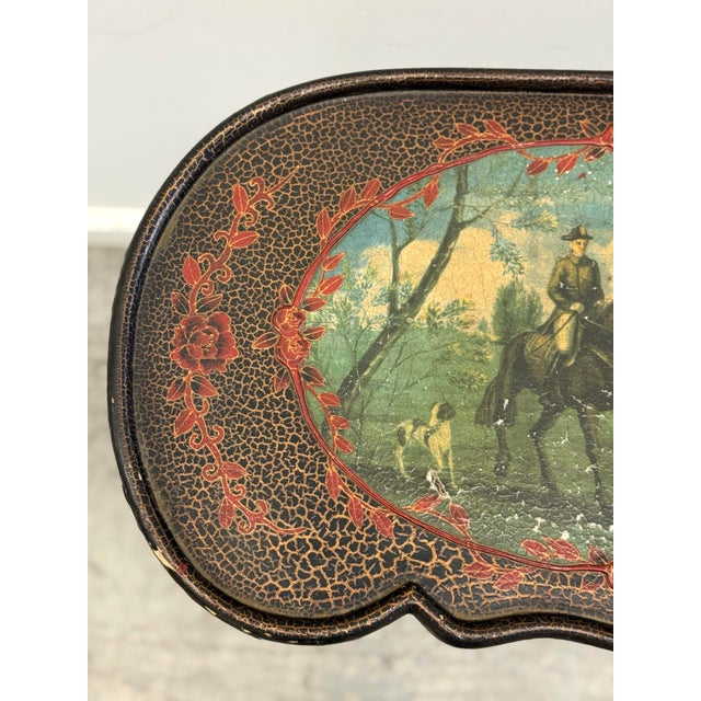 Vintage Chinoiserie Japanned Accent Table With Drawer For Sale In Nashville - Image 6 of 18