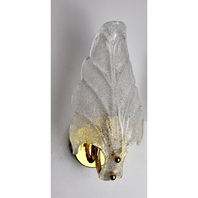 1970s Leaf attributed to Carl Fagerlund Sconce in Murano Glass, Germany, 1970s For Sale - Image 5 of 8