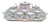 Antique Aesthetic Powell Bishop & Stonier Crane Chintz Tea Coffee Demitasse Set - Set of 16 For Sale