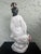 Vintage Chinese Porcelain Court Lady Musician Figurine With Applied Flowers and Gilt Accents For Sale - Image 9 of 12