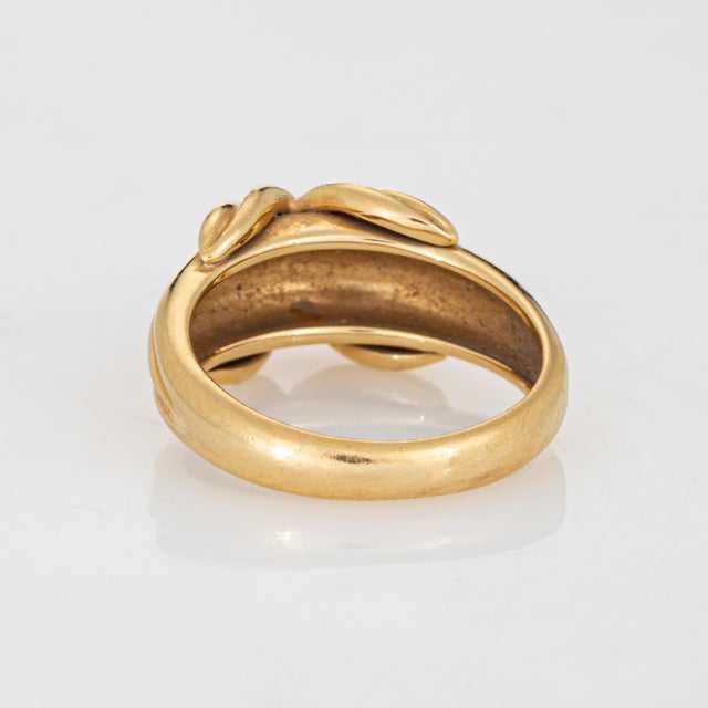 1990s C1990 Vintage Tiffany & Co X Ring 18k Yellow Gold Band Sz 5 Signed Jewelry For Sale - Image 5 of 8
