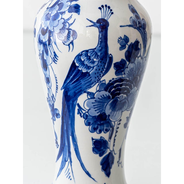 Chinoiserie Bird Table Lamps from Royal Delft, 1979, Set of 2 For Sale - Image 9 of 11
