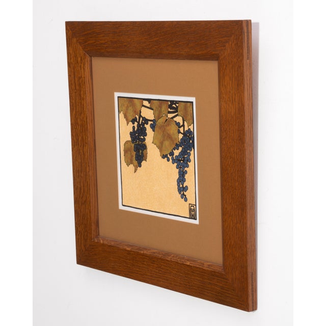 A 1994 gouache and ink on paper by Anita Munman in partnership with the Stickley Furniture Company. The oak Arts & Crafts...