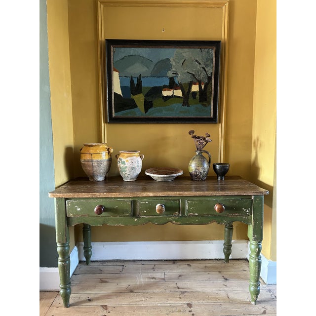 Vintage Painted Console Table For Sale - Image 5 of 13