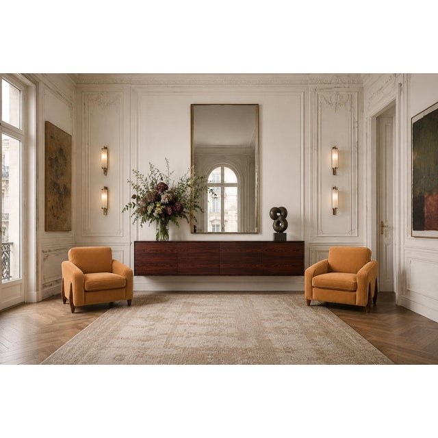 Pair of Brazilian Modern Armchairs in Rosewood and Caramel Mohair by Jean Gillon, 1960s - 1116 For Sale - Image 4 of 18