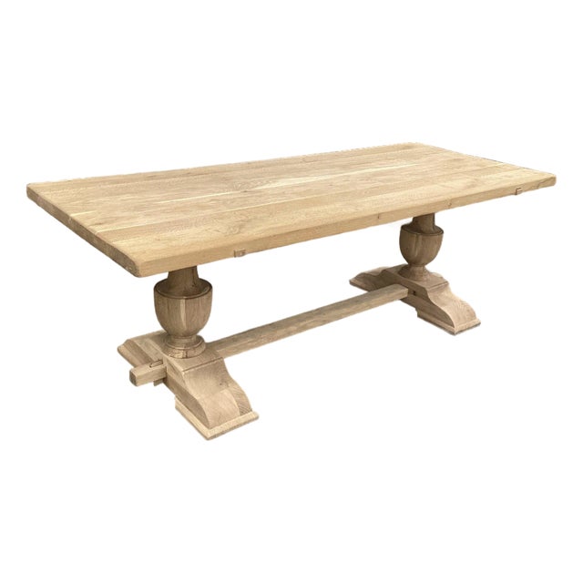 Antique French Oak Weathered Farmhouse/Monastery Table For Sale