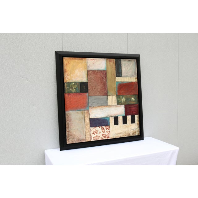 Wood Jodi Reeb-Myers Nature's Music Abstract Mixed-Media & Collage on Canvas Artwork For Sale - Image 7 of 18