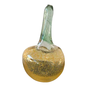 1980s Hand Blown Glass Pumpkin by Stuart Braunstein