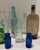 Early 20th Century Antique Apothecary Bottle Lot Cobalt Blue Aqua Clear Drugstore Pharmacy Bottles For Sale - Image 5 of 13