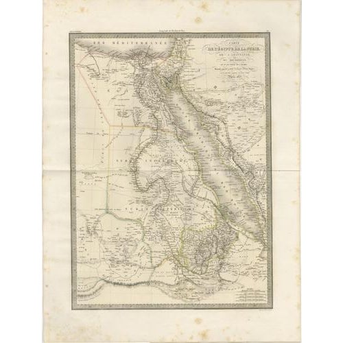 Antique Map of Nile River and Abyssinia by Lapie, 1837 For Sale - Image 3 of 11